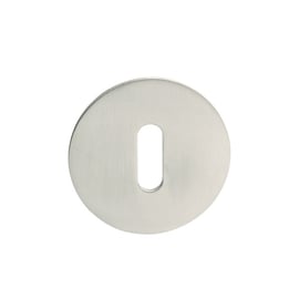 Rosace ronde fine inox pour béquille 2001 et 2002 clé L la paire