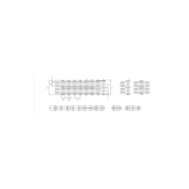 Maillon coudé simple pour chaîne double BS2 - Pas : 25,4 mm