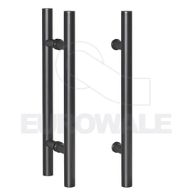 Poignée de tirage double inox 304 noir mat BORDEAUX