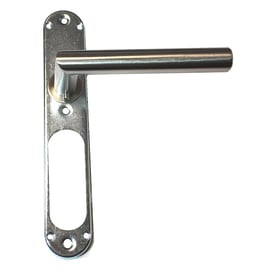 Béquille double inox 304 sur sous plaque acier zingué angle vif