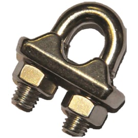Serre-câble à étrier en inox - Matière : inox - Diamètre de câble maximal : 3 mm - Nombre de pièces : 10