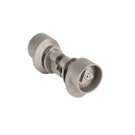 Cylindre 2 entrées inox avec triangle pompier de 14 mm affleurant 30 x 30 mm