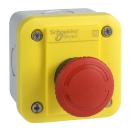 Boîte à boutons + bouton d'arrêt d'urgence Harmony XALE - 1NO+1NF