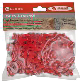 Cale à faïence biseautée - Épaisseur : 1-5 mm - Nombre de pièces : 250