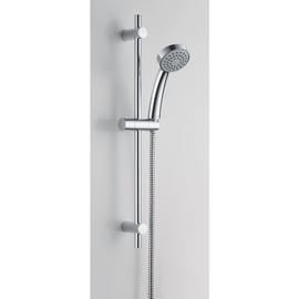 Ensemble de douche Rhône chromé - barre, flexible douchette - 1 jet