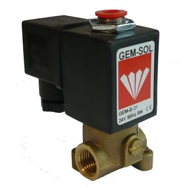 Électrovanne 24V AC 3 voies 1/4" 16 bars 2 fils