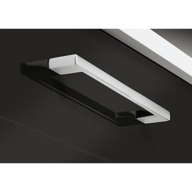 Poignée de meuble forme D alliage zingué aspect titane entraxe 192 mm