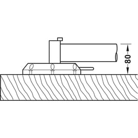 Pied de table rabattable hauteur 705 mm diamètre 50 mm chromé