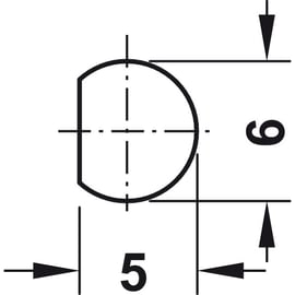 Tringle demi-ronde pour serrure espagnolette longueur 2000 mm