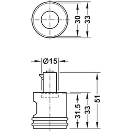 Bouton tournant pour serrure SYMO