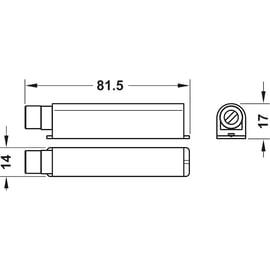 Loqueteau à pression avec aimant pour meuble