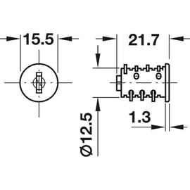 Cylindre interchangeable pour serrure 210.40 sur numéro SH5