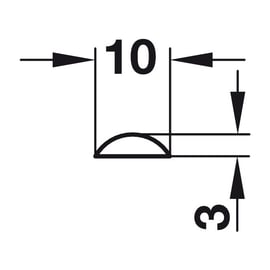 Tringle pour serreure espagnolette SYMO longueur 2500 mm