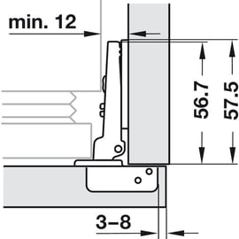 Charnière de réfrigérateur 329.36.641