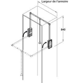 Élévateur de penderie 805.27.210 charge 10 kg