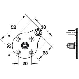 Compas avec articulation pour relevant bois ouverture 100°