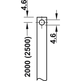 Tringle pour serreure espagnolette SYMO longueur 2500 mm