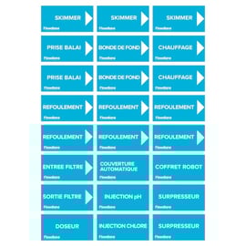 Etiquettes de local technique piscine