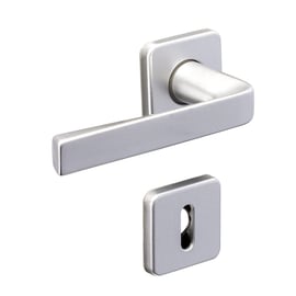 Ensemble sur rosace carrée KAZA argent