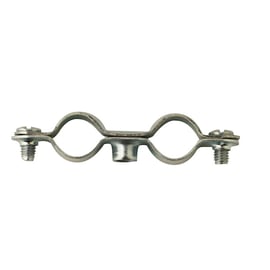 Collier de fixation acier double (blister 5) - 14 mm