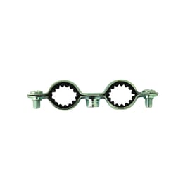 Collier de fixation acier double iso (blister 5) - 20 mm