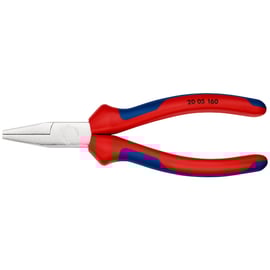 Pince à becs plats chromée avec manche bimatière 160 mm