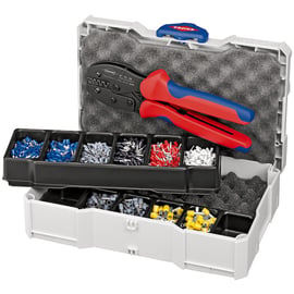 Pince sertir avec assortiment de cosses pour embout de câbles 8 outils