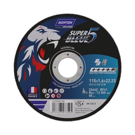 Meule à tronçonner Super Bleue 5 - Ø 115 mm - Épaisseur 1,6 mm