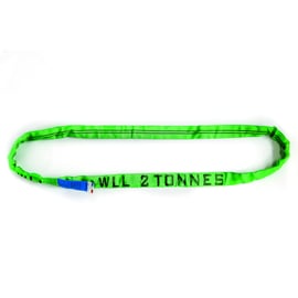 Élingue textile ronde de levage ELRO Charge CMU 2 Tonnes 2 mètres Vert