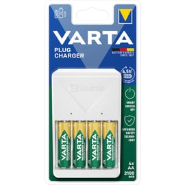 Chargeur de piles plug Easy Charger Plug 4 accus pour piles AA/AAA + 4 piles AA incluses