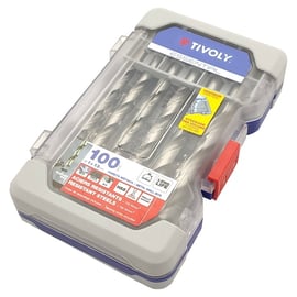 Coffret de 100 forets métaux HSS - Plage de diamètres 1 à 13 mm