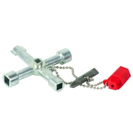 Clé universelle en croix électricien - 7 empreintes