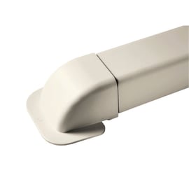 Goulotte pour passage mur avec angle blanc pur