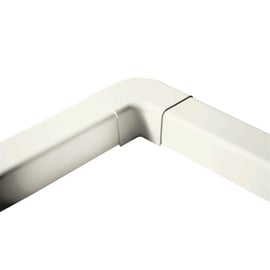 Goulotte d'angle plat 90° blanc pur
