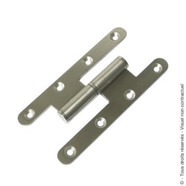 Paumelle inox poli FF à nœud plat