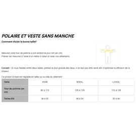 Polaire chauffante sans manches HV03
