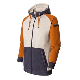 Sweat zippé COLORBLOCK beige/bleu/cumin