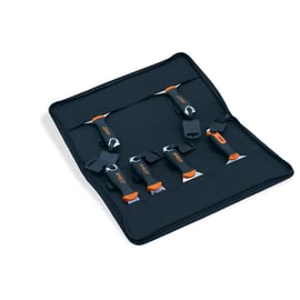 Lot de 4 Couteaux à enduire lame Inox Manche bimatière avec sacoche