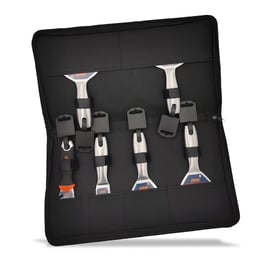 Lot de 5 Couteaux à enduire prémium tout inox avec sacoche