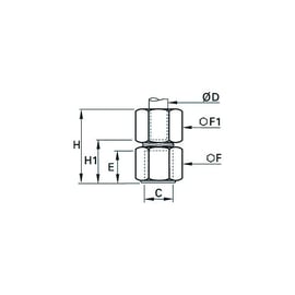 Raccord à compression piquage droit 0114