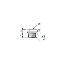 Bouchon à 6 pans laiton 0200