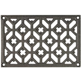 Grille d'aération rectangulaire fixe en fonte 220 x 110 mm