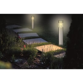 Borne LED solaire GIZMO SOLAR - 58 Lm - 4000 K - acier