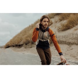 Sweat zippé COLORBLOCK beige/bleu/cumin