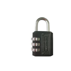 Cadenas à combinaison - Coffre zamak - Anse acier - 3 molettes - Largeur 30 mm