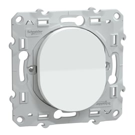 Bouton poussoir simple à fermeture OVALIS - 10AX - blanc