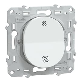 Poussoir VMC sans arrêt OVALIS - 10AX - blanc