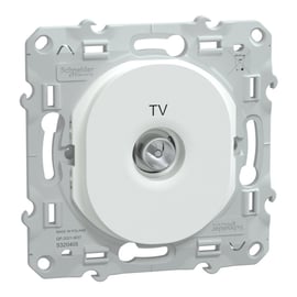 Prise TV simple OVALIS - blanc