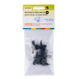 Lot de 5 microjets débit réglable