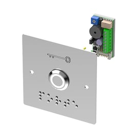 Bouton poussoir PB19VB_BBL led avec plaque large et braille avec temporisation